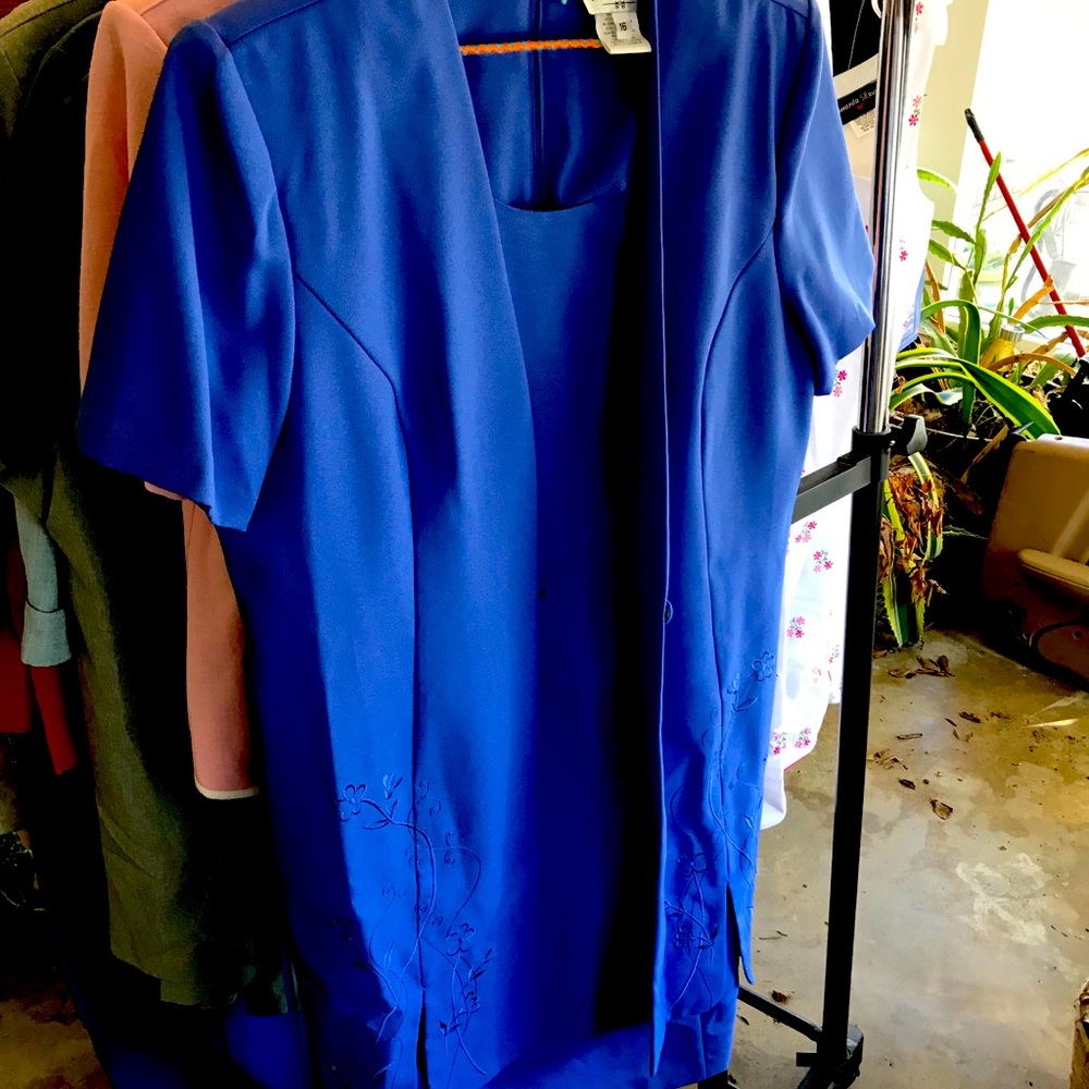 Dress with matching overcoat